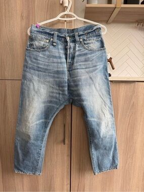 R13 Men Relaxed Light Blue Denim Jeans